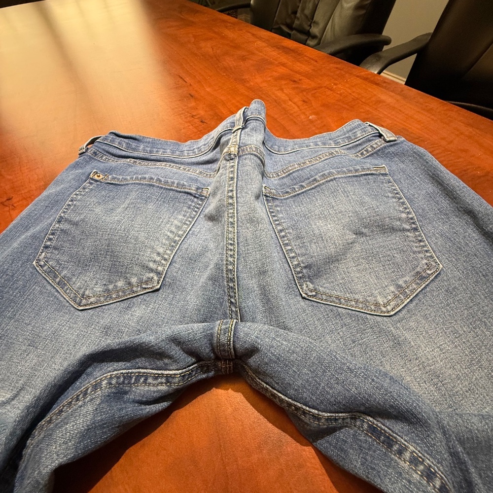 Old Navy Boyfriend Skinny Jeans | Size 14 Petite | Distressed Cuffed Denim - Picture 6 of 6